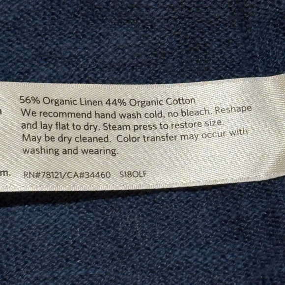 Eileen Fisher Linen Cotton Knit Duster Cardigan Top L/ XL Breathable Lagenlook - Picture 9 of 14